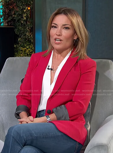 Kit’s pink blazer on Access Hollywood