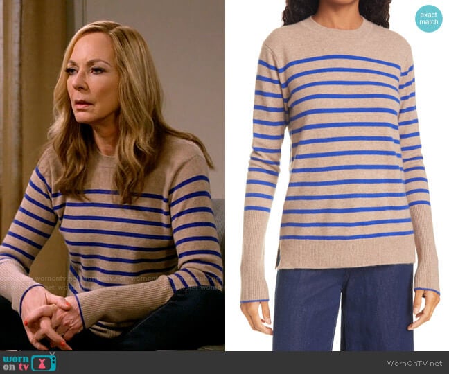 La Ligne AAA Lean Lines Cashmere Sweater worn by Bonnie Plunkett (Allison Janney) on Mom