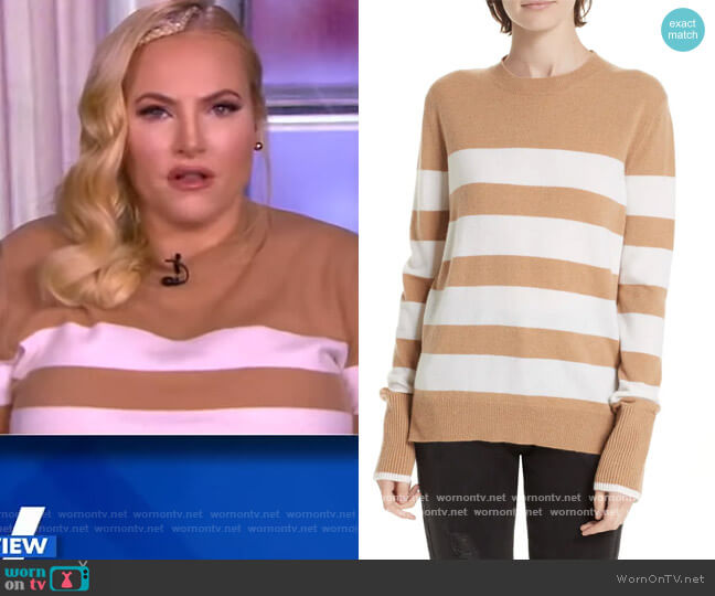 La Ligne Candy Stripe Sweater worn by Meghan McCain on The View
