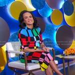 Linsey Davis’s colorblock dress on Good Morning America