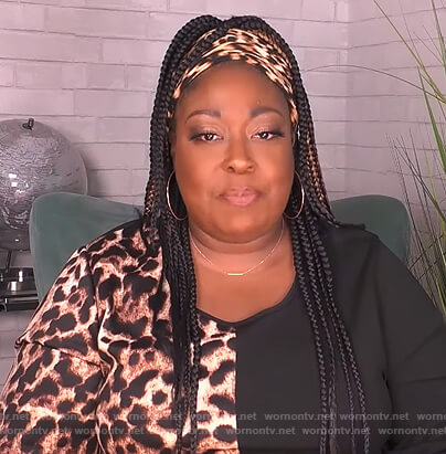 Loni’s leopard colorblock print dress on The Real