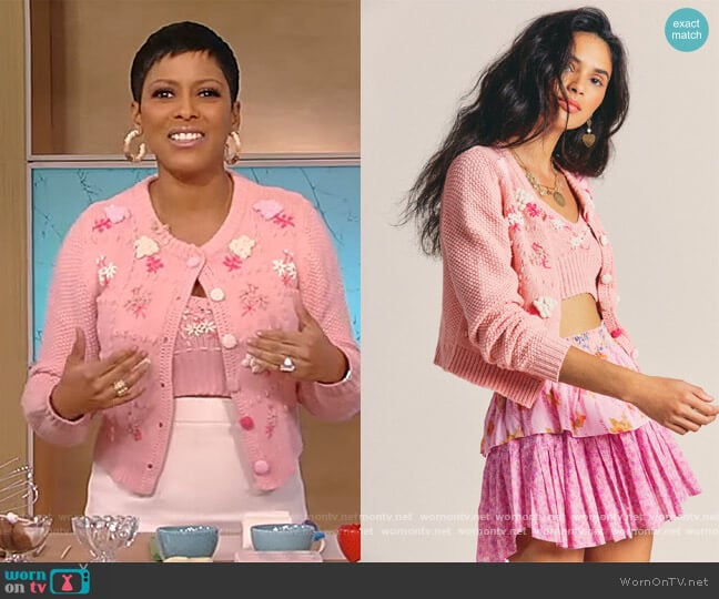 Love Shack Fancy Lago Crop Top worn by Tamron Hall on Tamron Hall Show