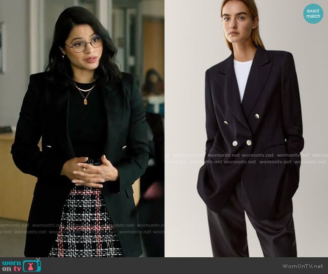 Massimo Dutti Double Breasted Blazer worn by Mel Vera (Melonie Diaz) on Charmed