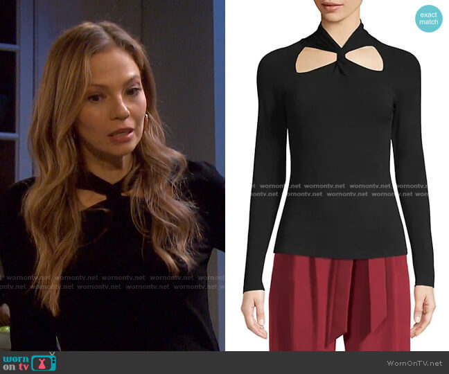 Milly Twist Neck Pullover worn by Ava Vitali (Tamara Braun ) on Days of our Lives