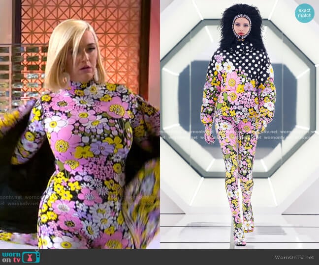 Moncler 8 x Richard Quinn Fall 2020 Collection worn by Katy Perry on American Idol