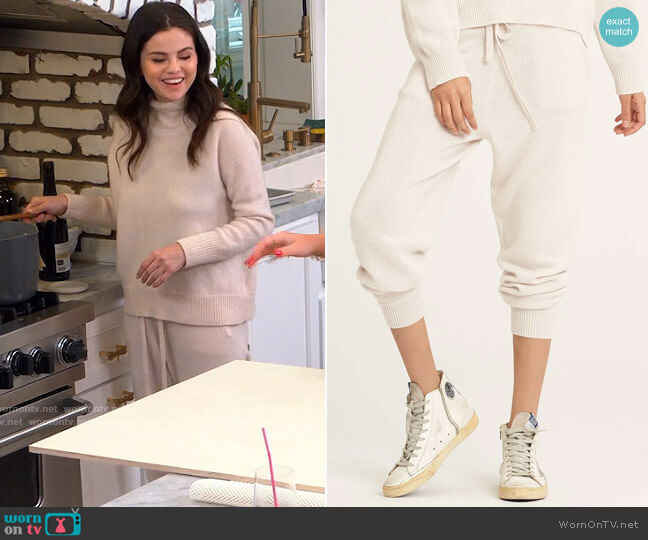 Naked Cashmere Uri Joggers worn by Selena Gomez on Selena + Chef