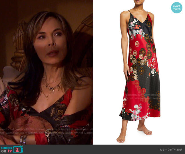 Natori Medallion Nightgown worn by Kate Roberts (Lauren Koslow) on Days of our Lives