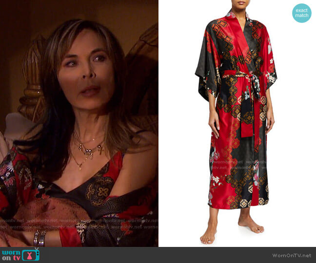 Natori Medallion Robe worn by Kate Roberts (Lauren Koslow) on Days of our Lives