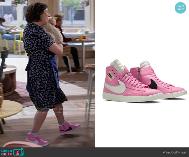 Nike Blazer Rebel Sneakers in Mid Pink worn by Kat Silver (Mayim Bialik) on Call Me Kat