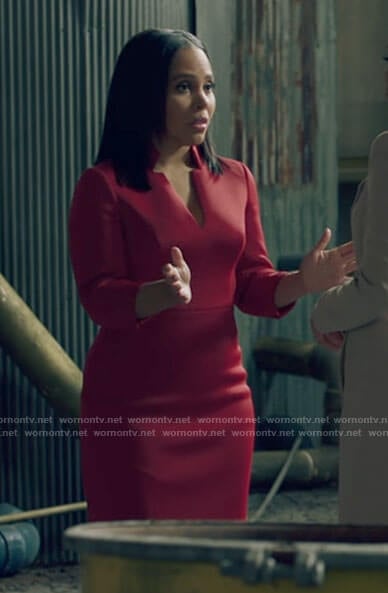 Parker’s red v-neck dress on Queen Sugar