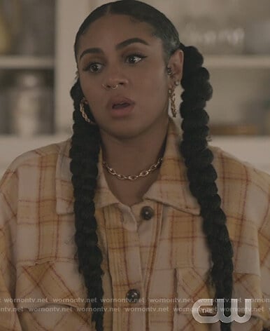 Patience’s yellow plaid jacket on All American