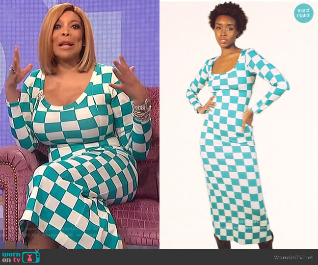 Phlemuns Uneck Long Dress worn by Wendy Williams on The Wendy Williams Show