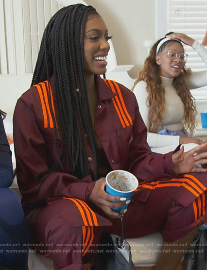 Porsha’s Adidas utility jumpsuit on The Real Housewives of Atlanta
