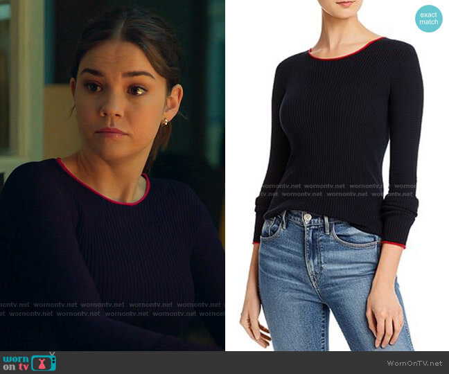 Rag & Bone Kishi Seamless Ribbed Top worn by Callie Foster (Maia Mitchell) on Good Trouble