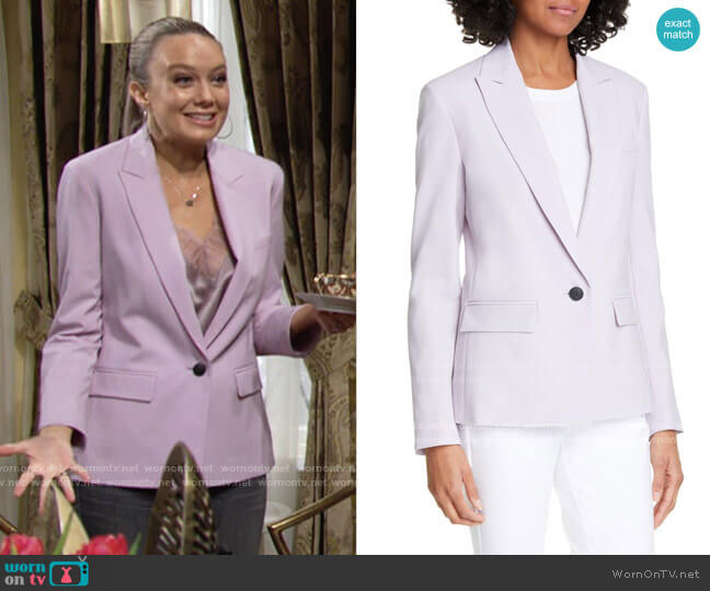 Rag & Bone Cairo Wool Single-Button Blazer worn by Abby Newman (Melissa Ordway) on The Young and the Restless