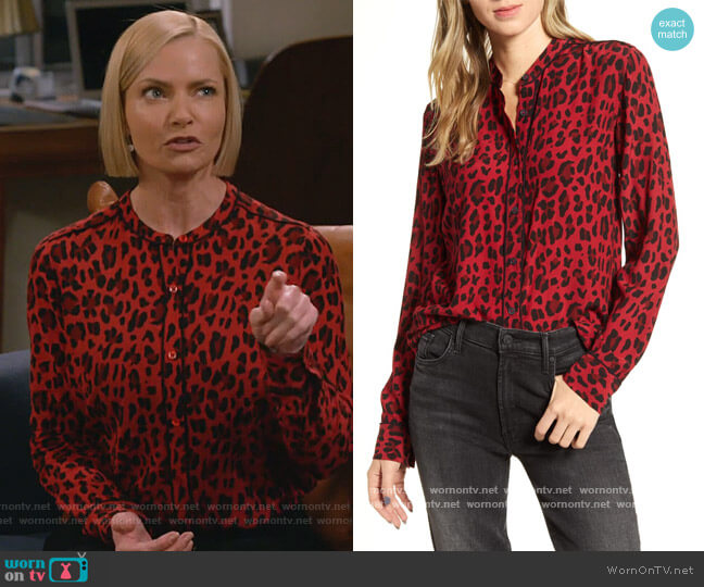 Rails Lillian Leopard Spot Tunic worn by Jill Kendall (Jaime Pressly) on Mom