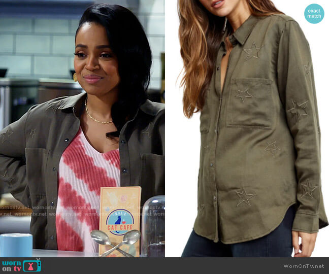 Rails Marcel Button-Up Shirt worn by Randi (Kyla Pratt) on Call Me Kat