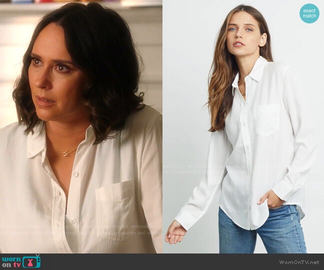 Rails Paloma Long Sleeve Button-Up Shirt worn by Maddie Kendall (Jennifer Love Hewitt) on 9-1-1