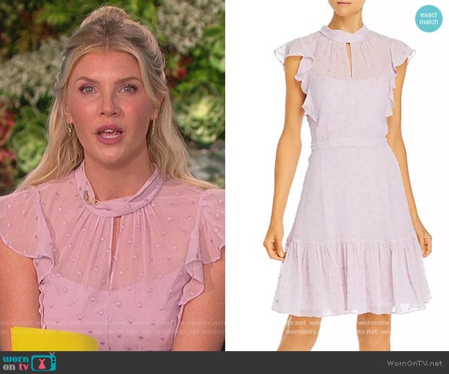 Rebecca Taylor Dot Embroidered Dress worn by Amanda Kloots on The Talk
