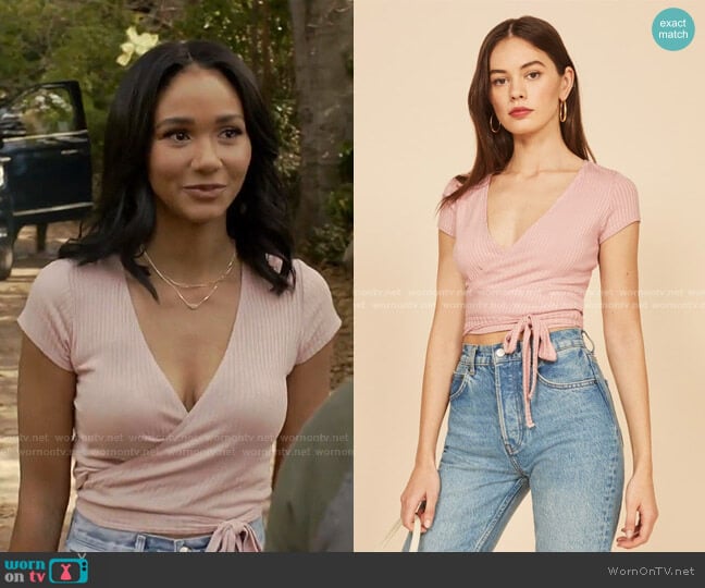 Reformation Flora Top worn by Layla Keating (Greta Onieogou) on All American