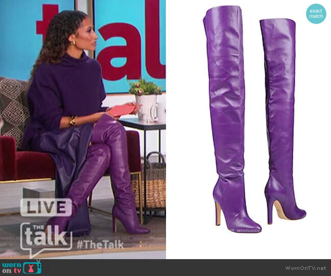 Francesco Russo Knee High Boots worn by Elaine Welteroth on The Talk