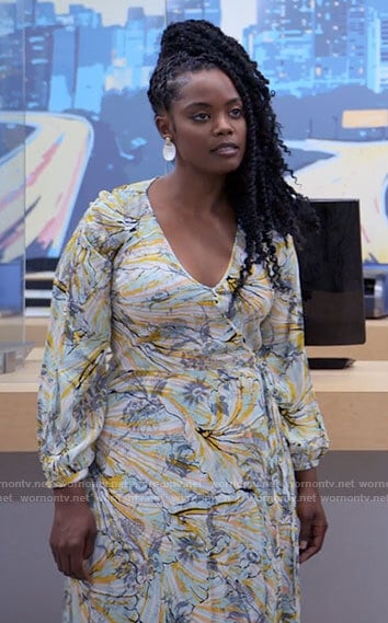 Sabrina’s printed midi dress on Tyler Perrys Sistas