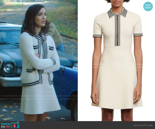 Sandro Paulzy A-Line Knit Dress worn by Bess (Maddison Jaizani) on Nancy Drew