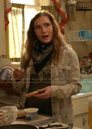 Sandy’s tie dye western shirt on Shameless