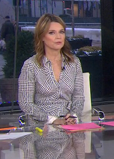 Savannah’s plaid shirtdress on Today