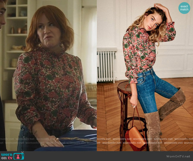 Sezane Clothilde Blouse worn by Mary Andrews (Molly Ringwald) on Riverdale