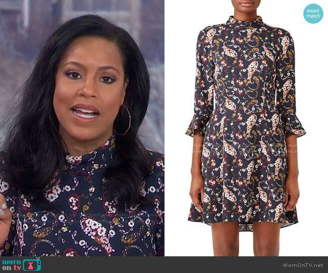 Slate & Willow Floral Pollock Dress worn by Sheinelle Jones on Today