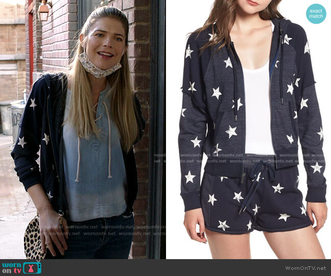 Splendid Star Zip-Up Hoodie worn by Tami Tamietti (Kate Miner) on Shameless