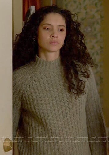 Stella’s sage green sweater on Chicago Fire
