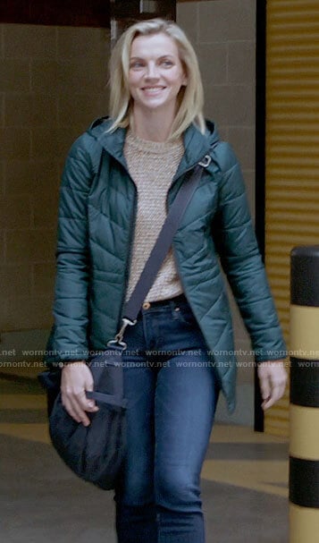 Sylvie’s green puffer coat on Chicago Fire