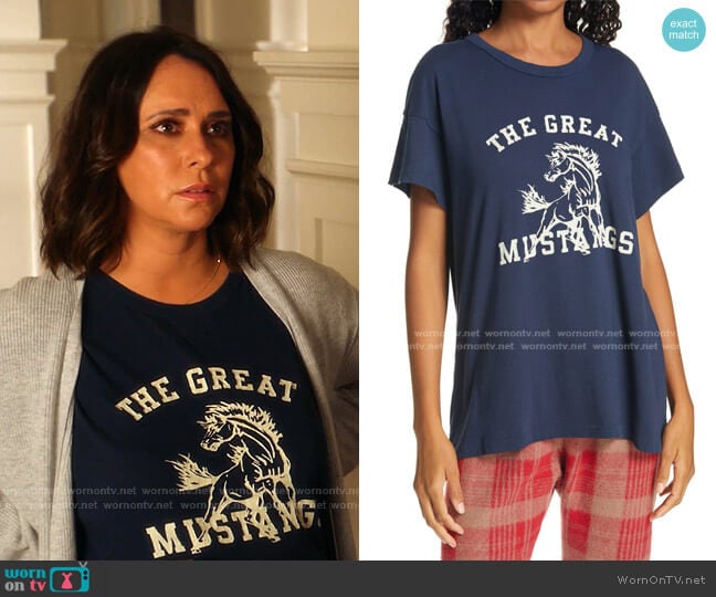 The Great The Boxy Crew Mustang Graphic Tee worn by Maddie Kendall (Jennifer Love Hewitt) on 9-1-1