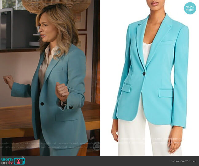 Theory Theory Staple Blazer worn by Amy Quinn (Lindsey Gort) on All Rise