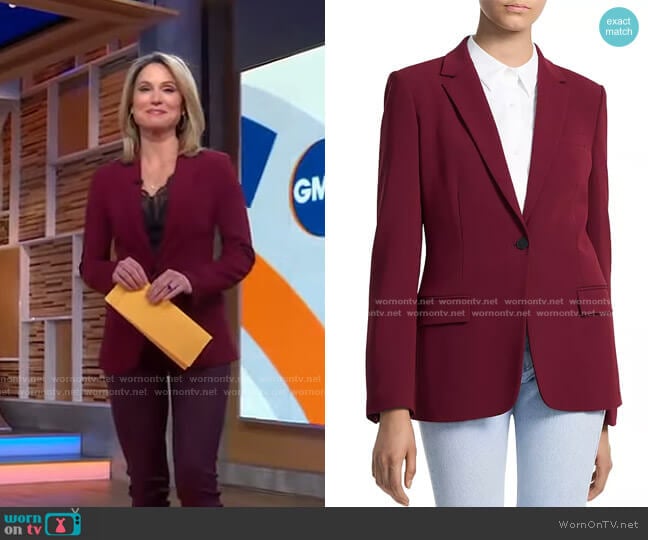 Theory Staple Blazer worn by Amy Robach on Good Morning America