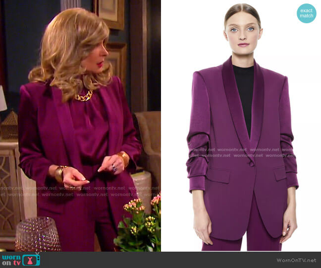 Alice + Olivia Ronnie Scrunched Sleeve Blazer