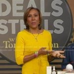 Robin’s yellow ribbed corset dress on Good Morning America
