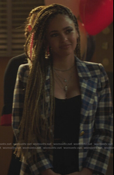 Toni’s blue plaid blazer on Riverdale