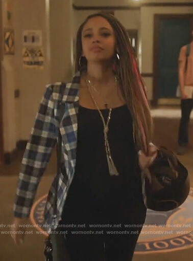 Toni’s blue plaid blazer on Riverdale