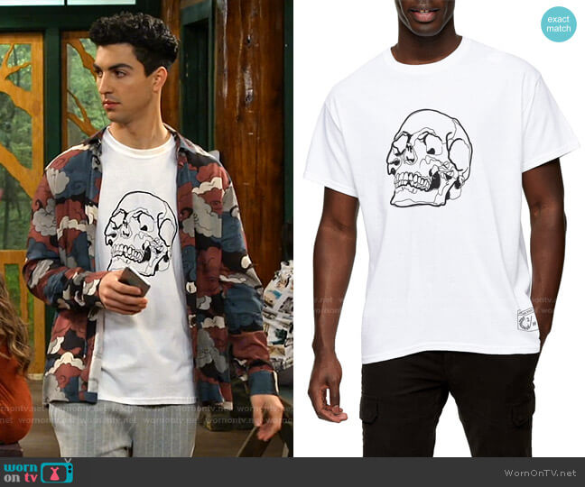 Topman Skull Sketch Graphic Tee