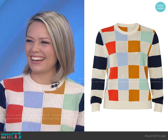 Troy Sport Checkered Pullover Sweater worn by Dylan Dreyer on Today