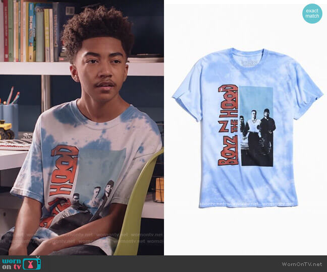 Urban Outfitters Boyz N The Hood Tie-Dye Tee worn by Jack Johnson (Miles Brown) on Black-ish