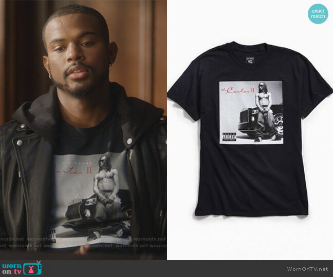 Urban Outfitters Lil Wayne The Carter Tee worn by Aaron Jackson (Trevor Jackson) on Grown-ish