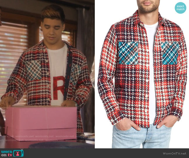 Wax London Whiting Slim Fit Woven Shirt worn by Vivek Shah (Jordan Buhat) on Grown-ish
