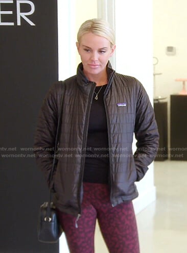 Whitney’s black padded jacket on The Real Housewives of Salt Lake City