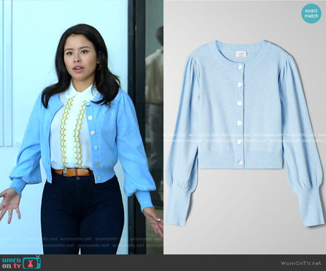 Wilfred Alessia Cardigan worn by Mariana Foster (Cierra Ramirez) on Good Trouble
