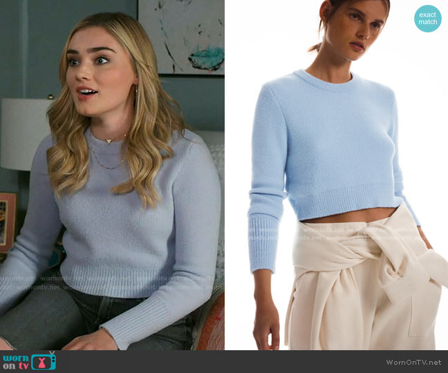 Zara Soft Feel Cropped Sweater worn by Taylor Otto (Meg Donnelly) on American Housewife