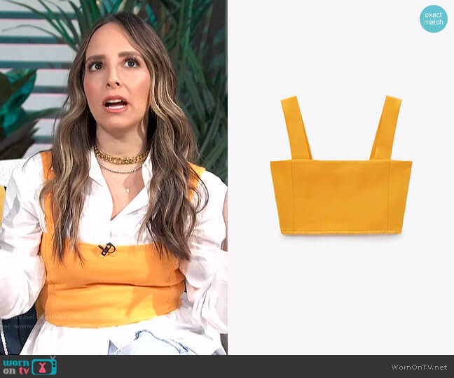 Zara Cropped Top worn by Lilliana Vazquez on E! News